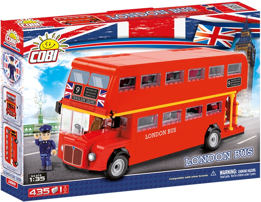 Klocki Action Town 435 elementów London Bus, autobus dwupiętrowy