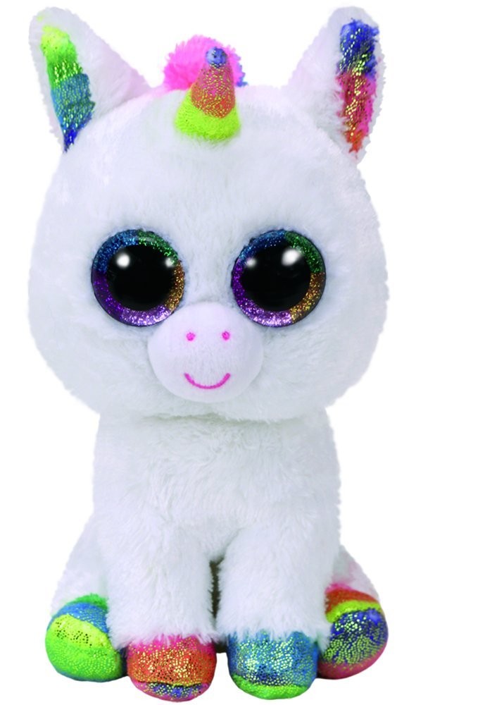 Maskotka TY Beanie Boos - biały jednorożec, Pixy 24 cm