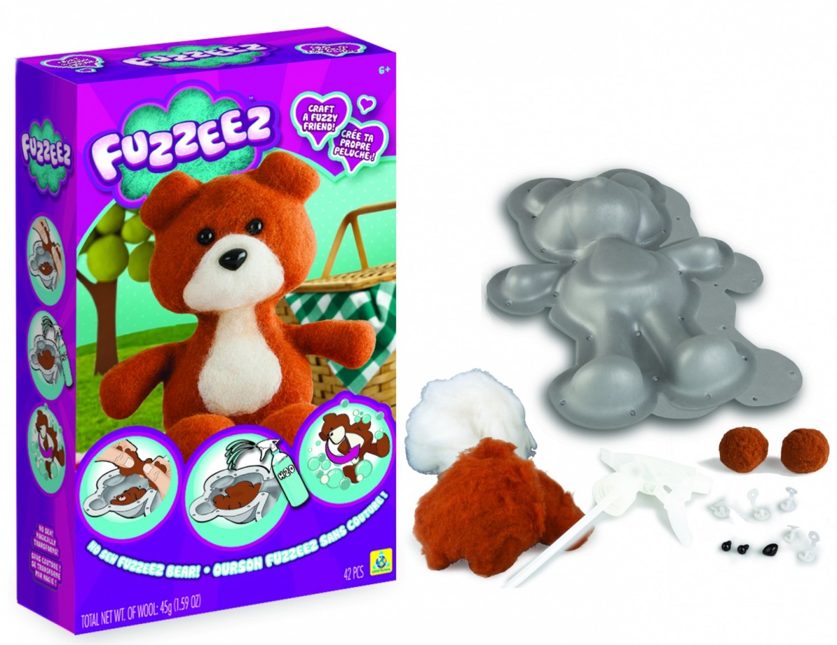 FUZZEEZ Zrób pluszowego zwierzaka - Miś