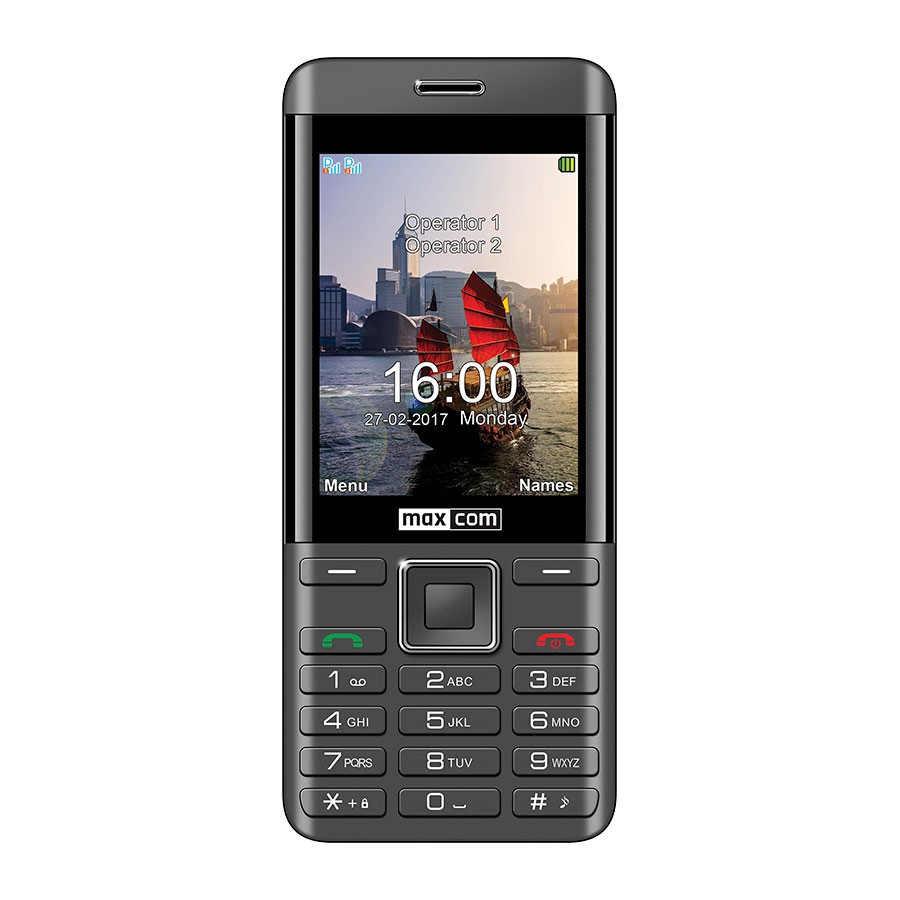 TELEFON MM 236 CZARNO-SREBRNY DUAL SIM