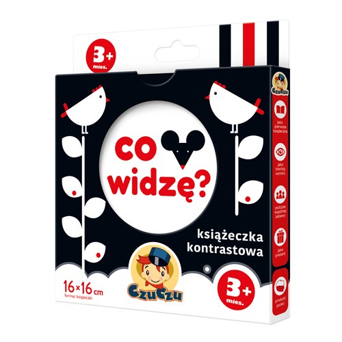 Co widzę? Ksiażeczka kontrastowa + 3 miesiące