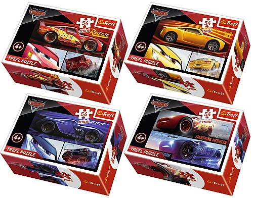 54 elementy, Mini/ 40 sztuk Cars 3