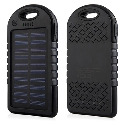 POWER BANK F1 SOLAR WODOODPORNY 6000 mAh czarny