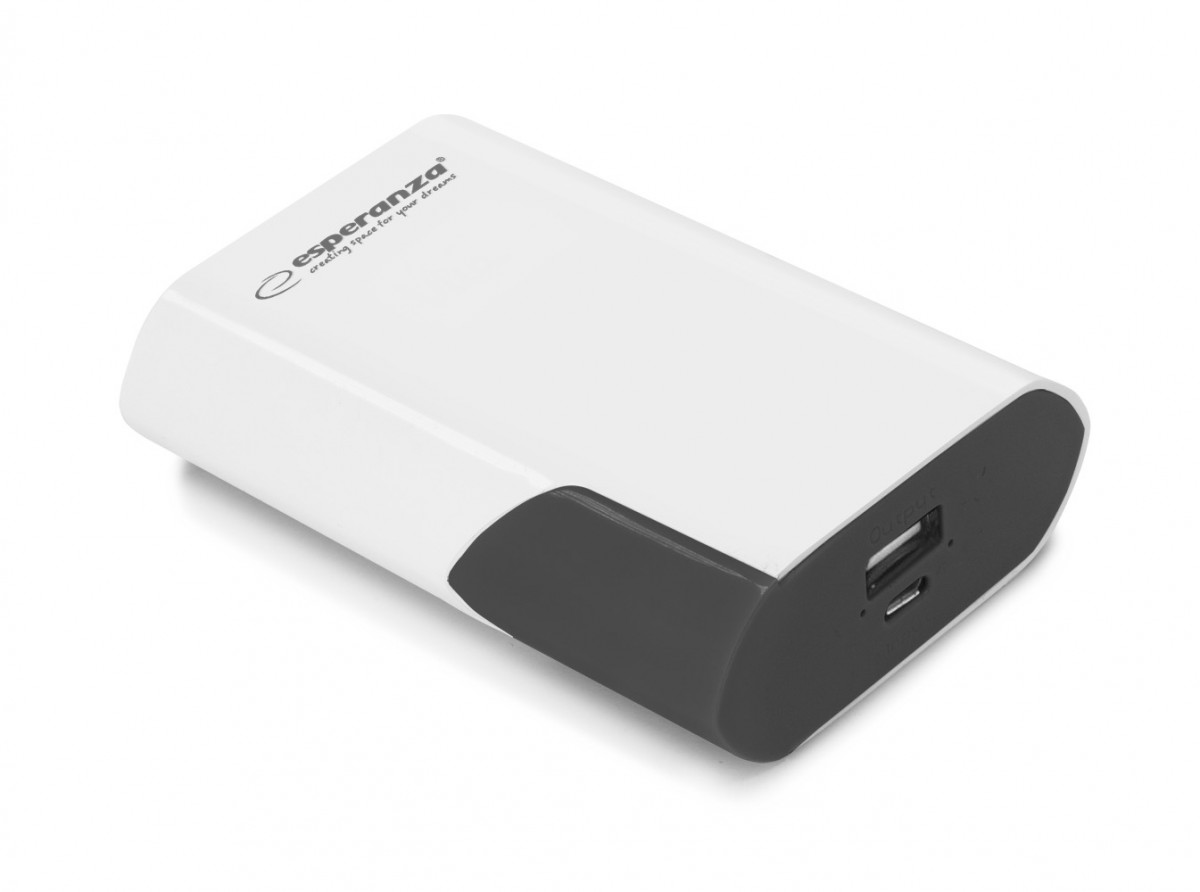 POWER BANK 6000MAH BOSON BIAŁO/CZARNY