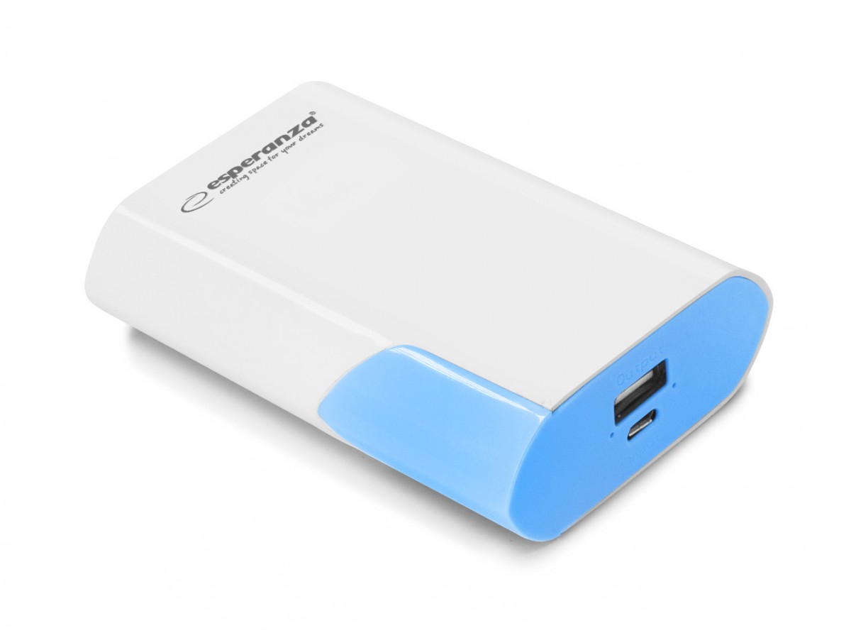 POWER BANK 6000MAH BOSON BIAŁO/NIEBIESKI