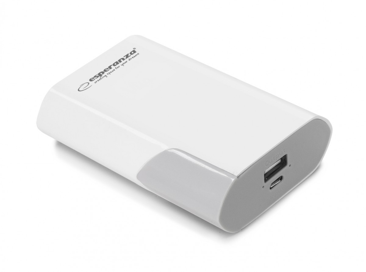 POWER BANK 6000MAH BOSON BIAŁO/SZARY