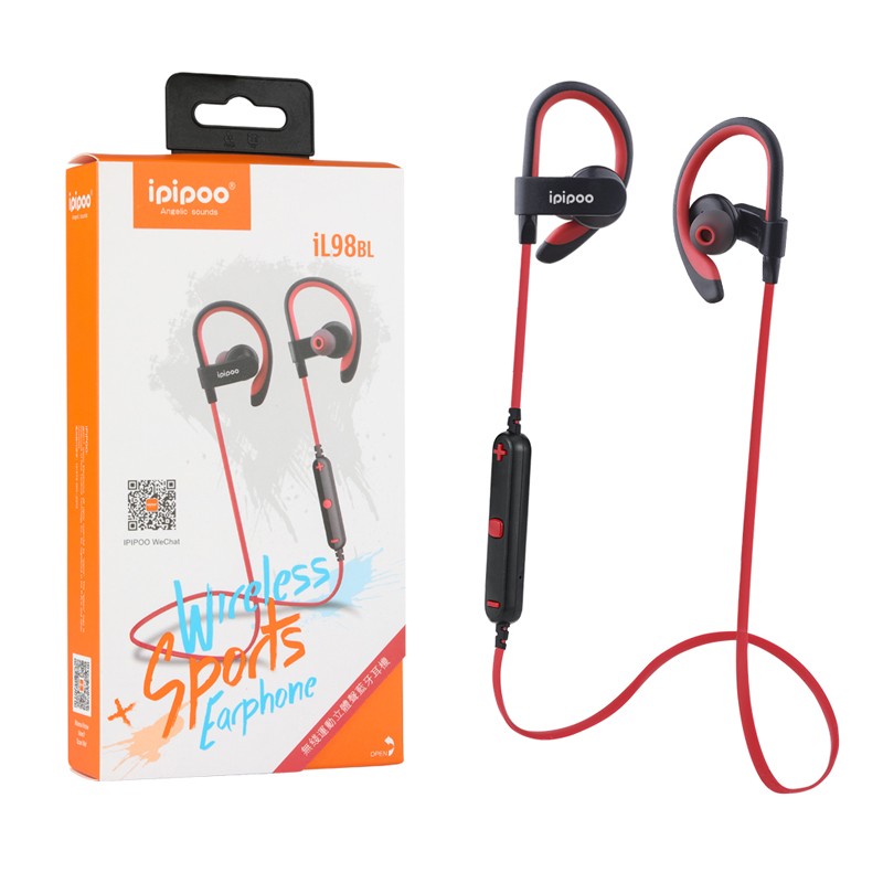 iL98BL Czerwone by AWEI douszne sportowe słuchawki bezprzewodowe Bluetooth 4.2