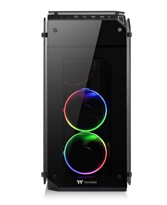 View 71 RGB Riing Tempered Glass - Black 