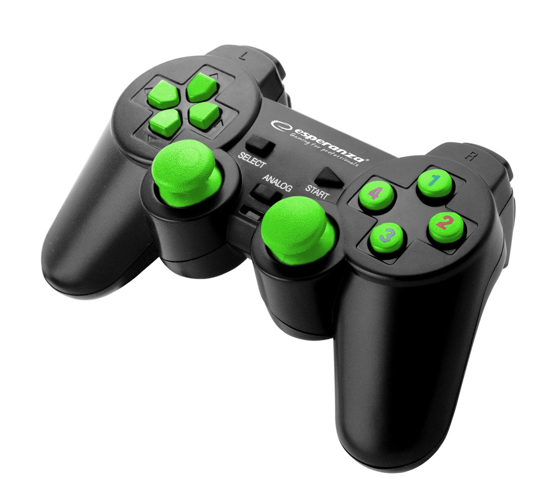 GAMEPAD PC USB WARRIOR CZARNO/ZIELONY