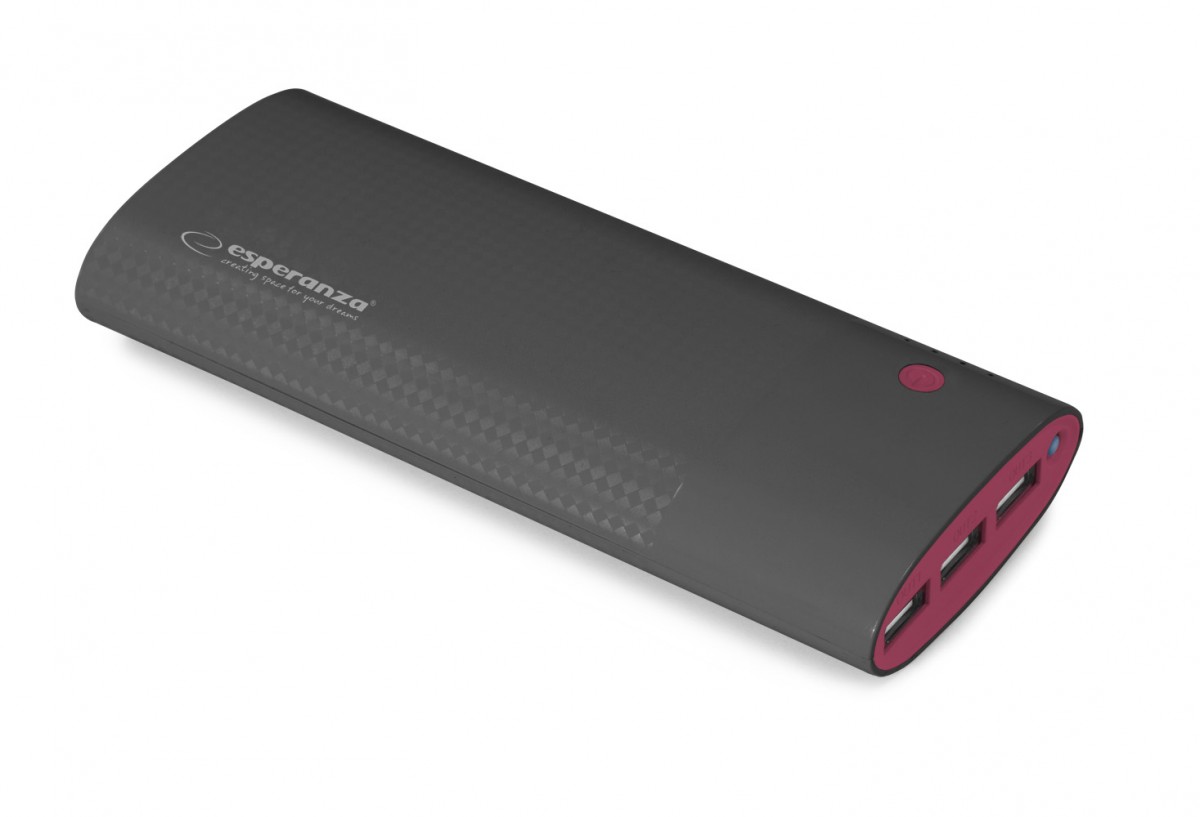 POWER BANK 13800MAH UARNIUM CZARNO/BORDOWY