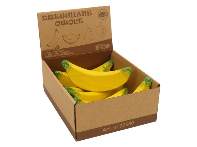 Banan drewniany display, 6 sztuk