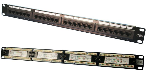 Patch panel CAT5e 24-porty 