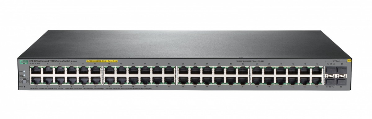 1920S 48G 4SFP PPoE+ 370W Switch JL386A