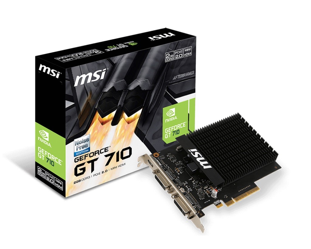 Karta graficzna GeForce GT710 2GB H2D DDR3 64BIT DVI-I/DVI-D/miniHDMI