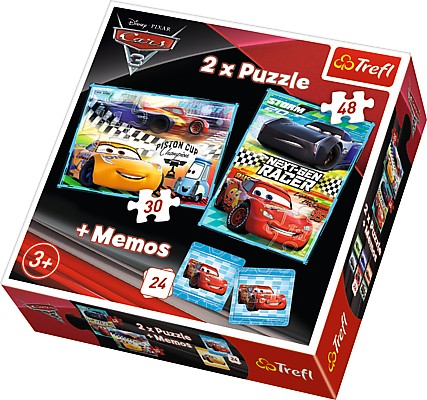 30, 48 elementów + memo Cars 3