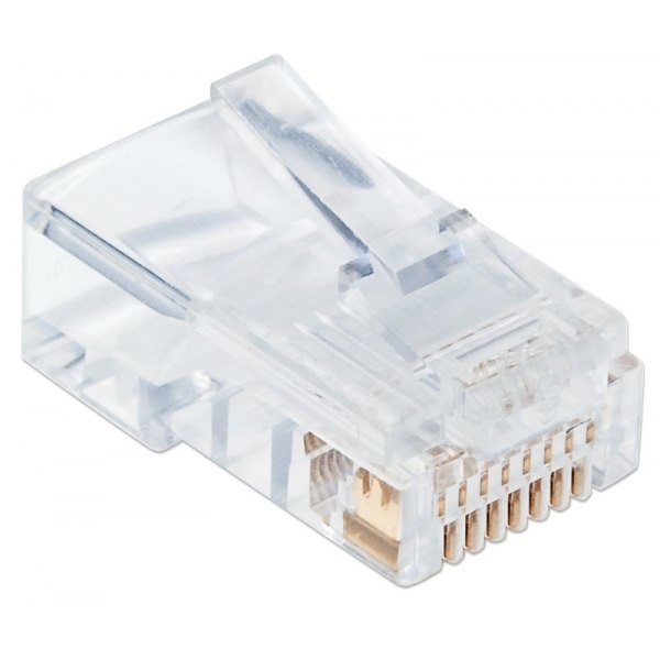 Wtyk modularny RJ45 UTP 8P8C cat.5e na drut 100szt.