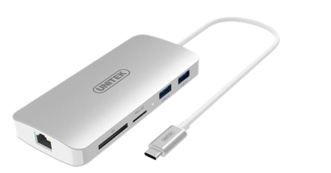 REPLIKATOR USB TYP-C + NET + HDMI + SD + HUB 2xUSB 3.0;Y-9115 