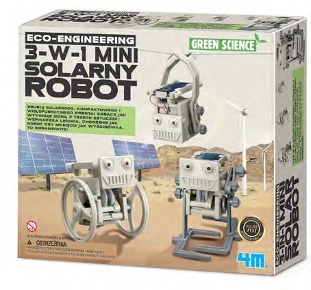 Mini solarny robot 3-w-1