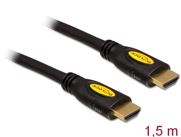 Kabel HDMI-HDMI v1.4 HSE 1.5m czarny 