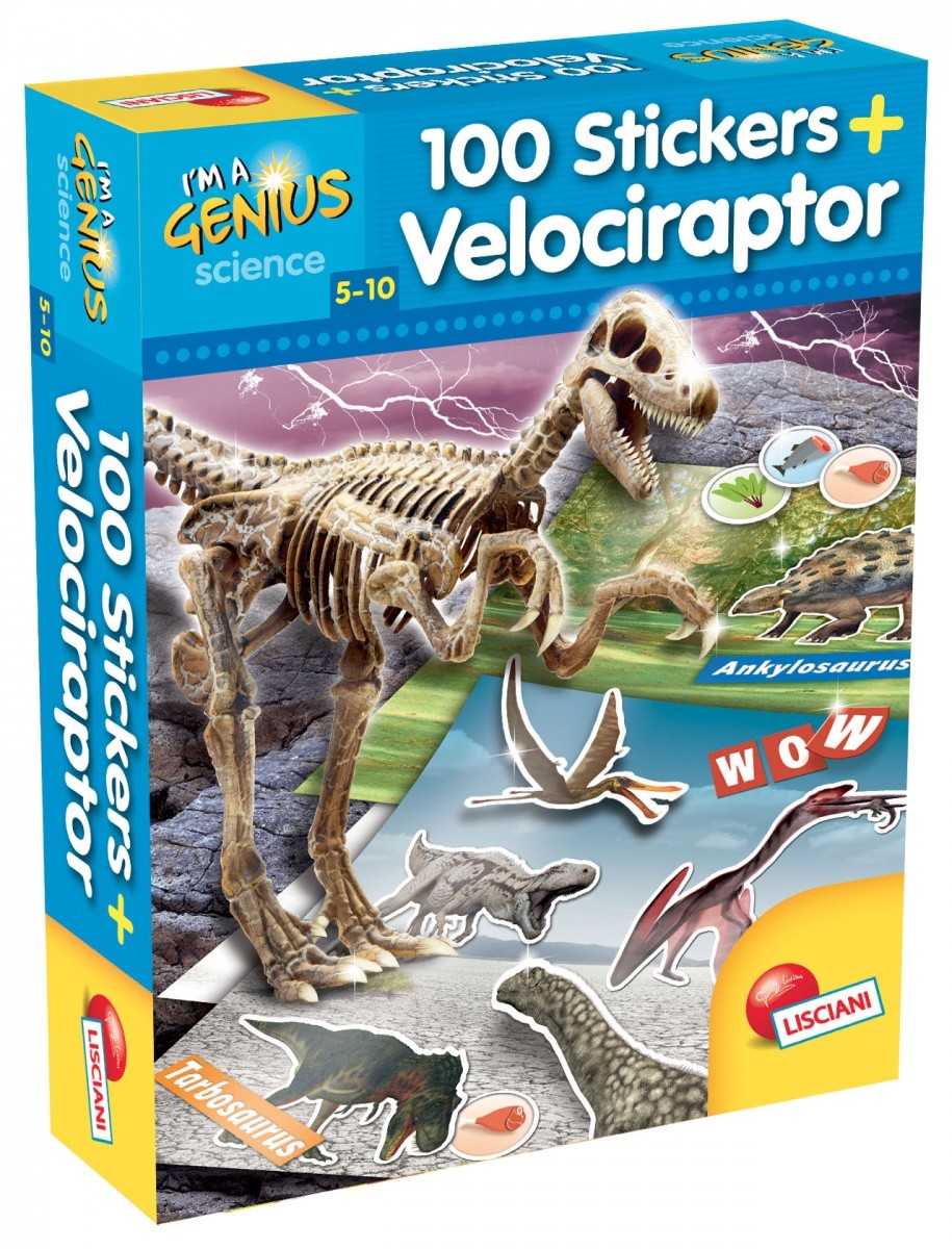 Im Genius 100 naklejek Velociraptor