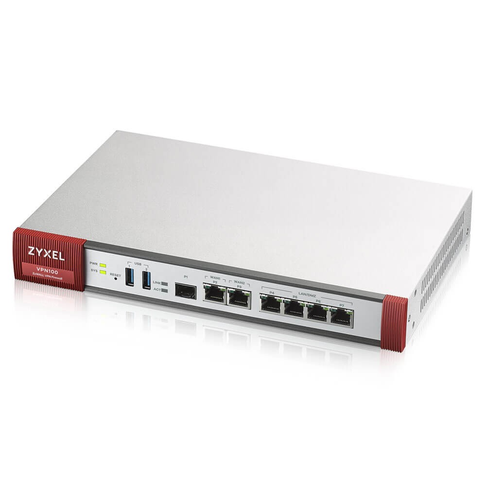 VPN100 Advanced VPN Firewall 100xVPN 2xWAN 4xLAN/DMZ 1xSFP      VPN100-EU0101F