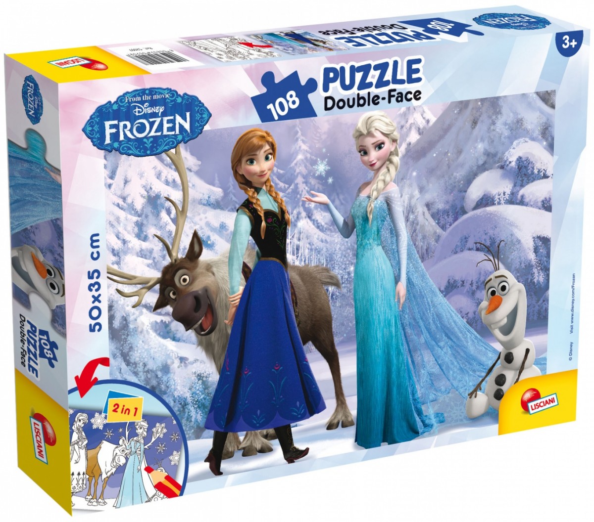 Puzzle Frozen 108 elementów dwustronne