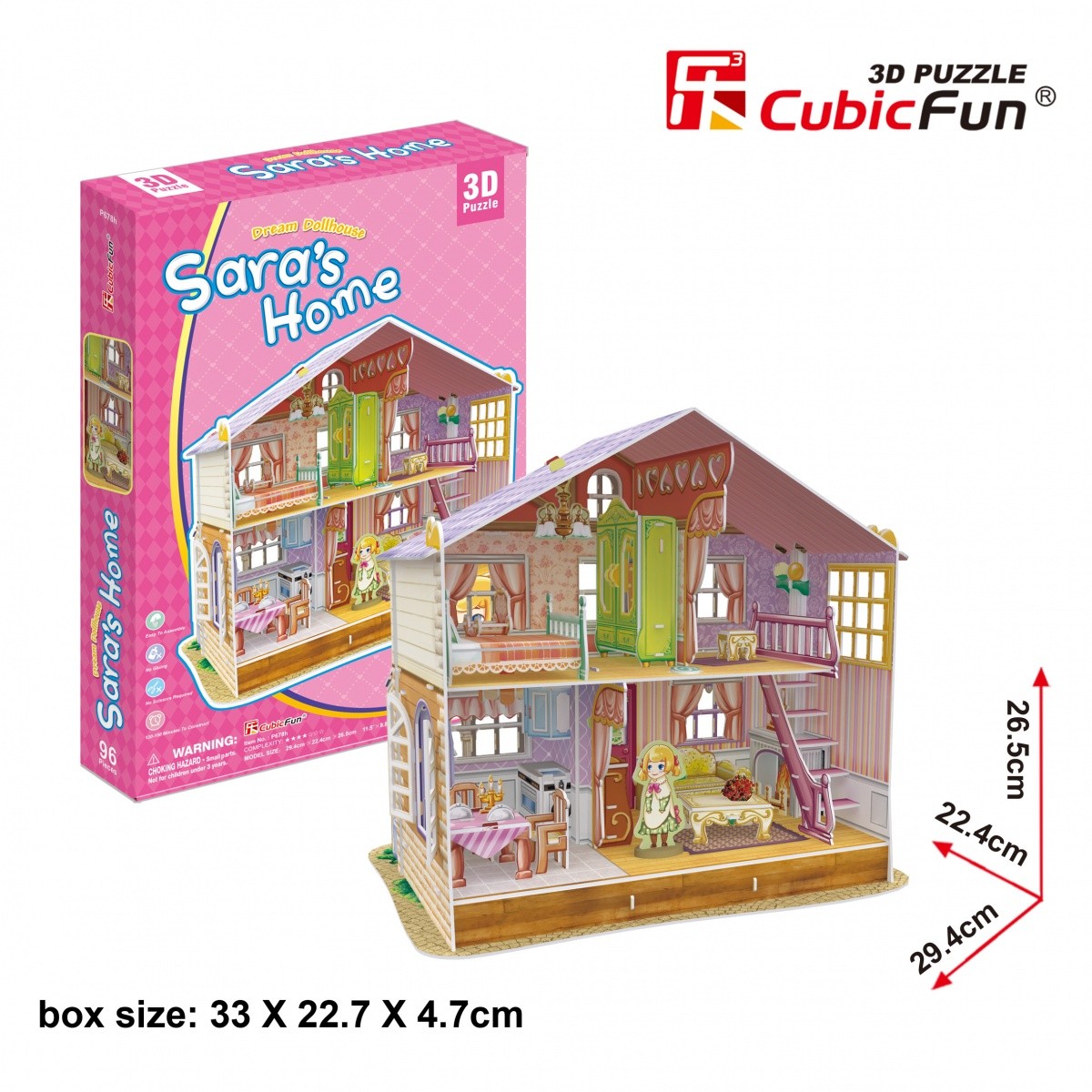 Puzzle 3D Domek dla lalek Saras Home