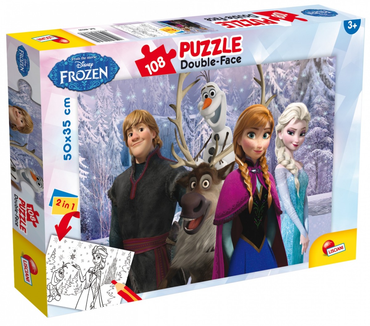 Puzzle Frozen 108 elementów dwustronne