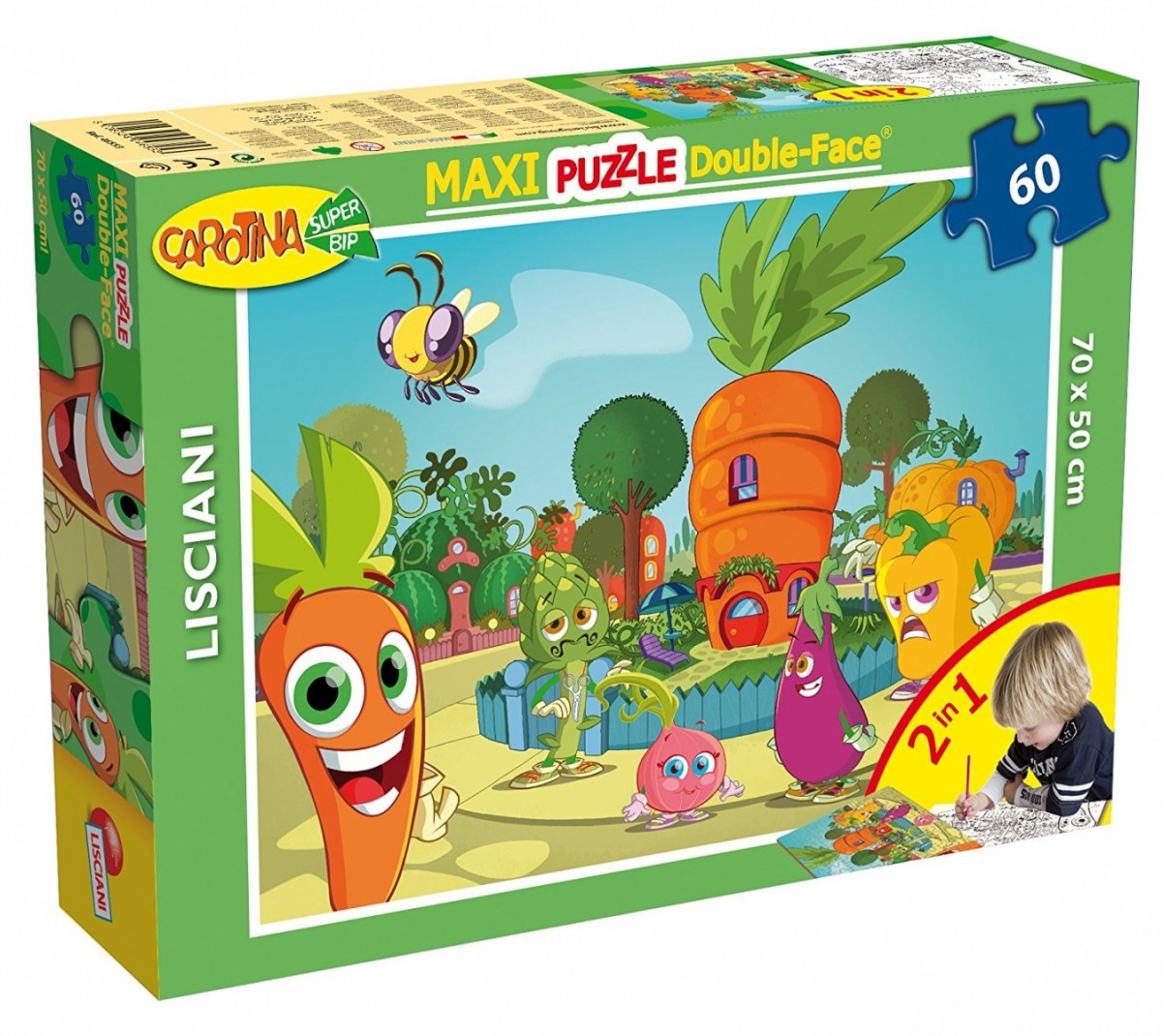 Puzzle maxi Carotina 60 elementów dwustronne