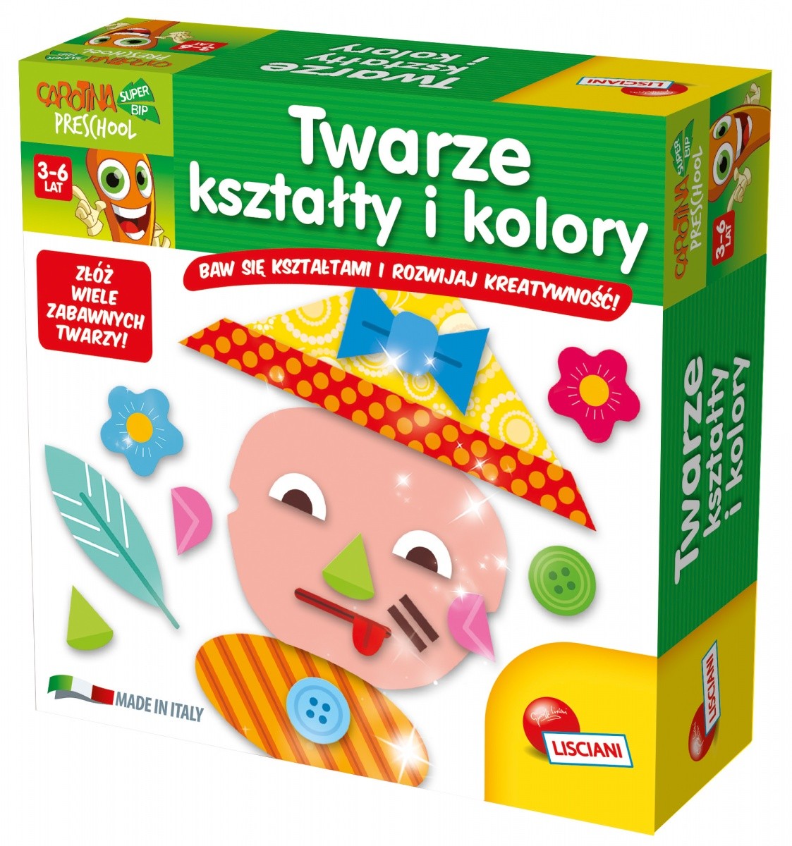 Karotka Twarze kształty i kolory