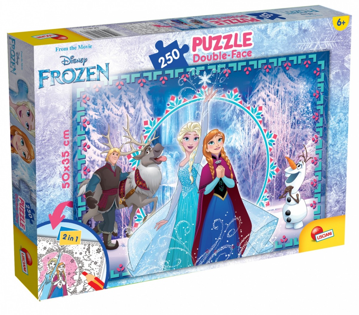 Puzzle 250 elementów Frozen dwustronne