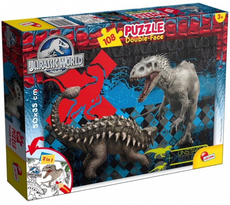 Puzzle dwustronne Jurassic Park 108 elementów 