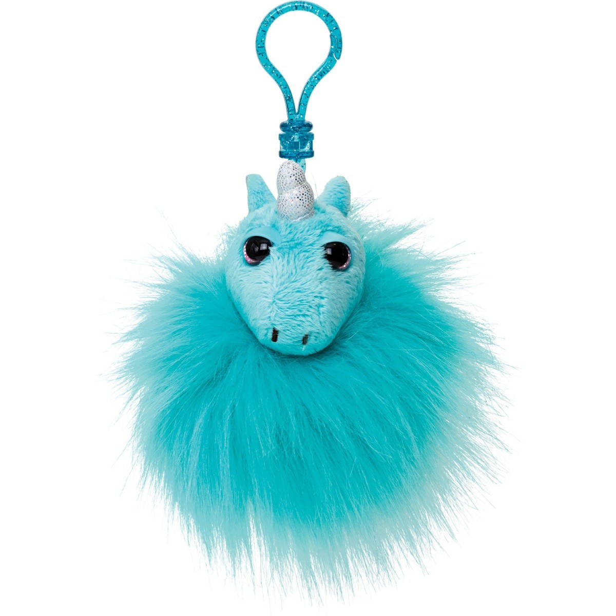 Pompon breloczek - turkusowy jednorożec