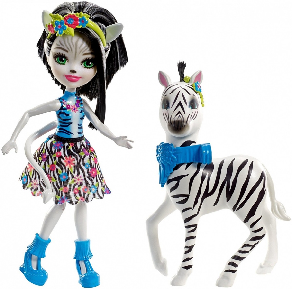 Lalka Enchantimals Zelena Zebra