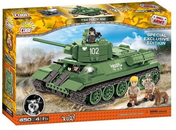 Klocki Small Army 450 elementów T-34 Rudy 102