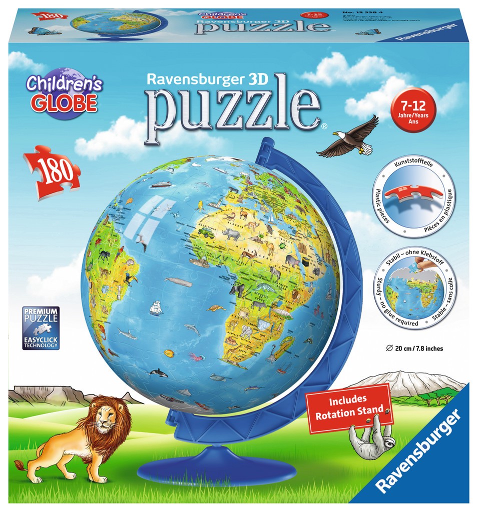 Puzzle 180 elementów Globus w języku angielskim