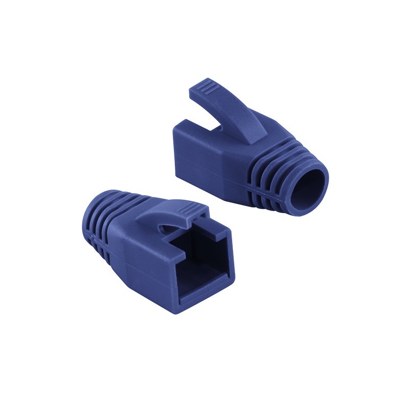 Osłonki wtyku RJ45 50 szt. CAT.6 8mm, niebieskie