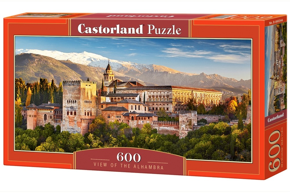 Puzzle 600 elementów Widok na Alhambrę