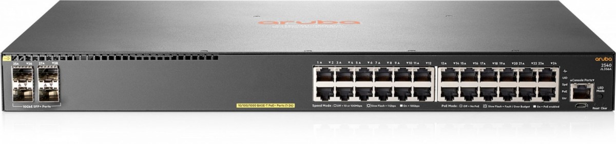 ARUBA 2540 24G PoE+ 4SFP+ Switch      JL356A