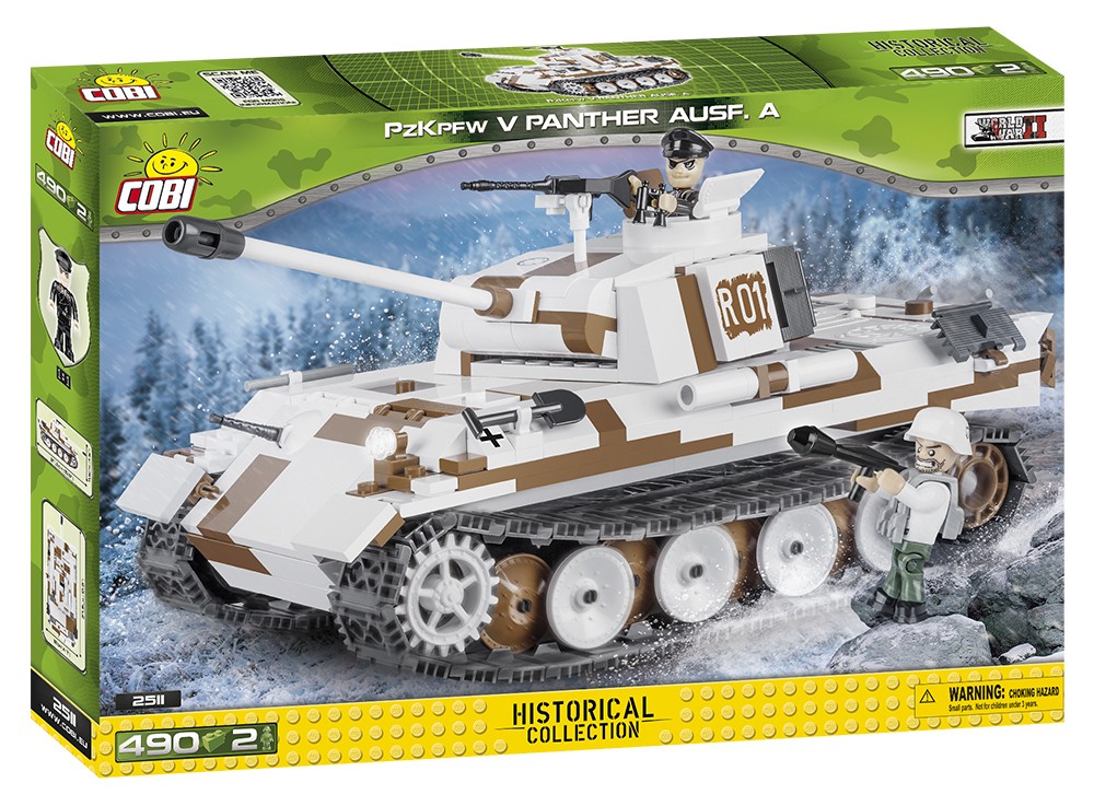 Klocki Small Army 490 elementów Panzer V Panther Ausf. A - niemiecki czołg średni