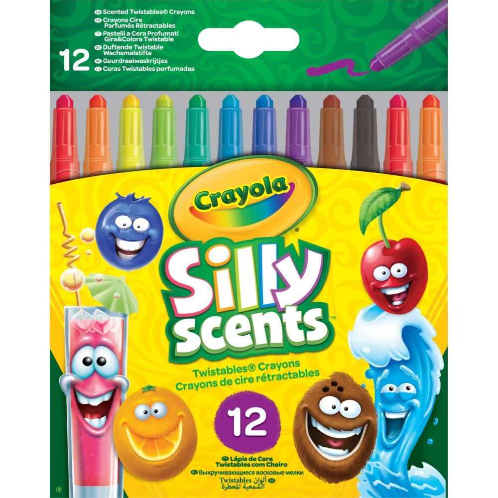 Silly Scents mini kredki wykręcane 12 sztuk