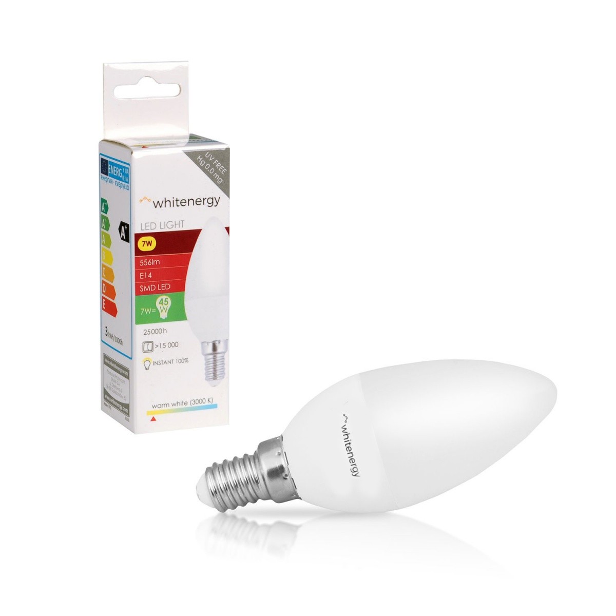 Żarówka LED C37 E14 7W 556lm ciepła biała mleczna