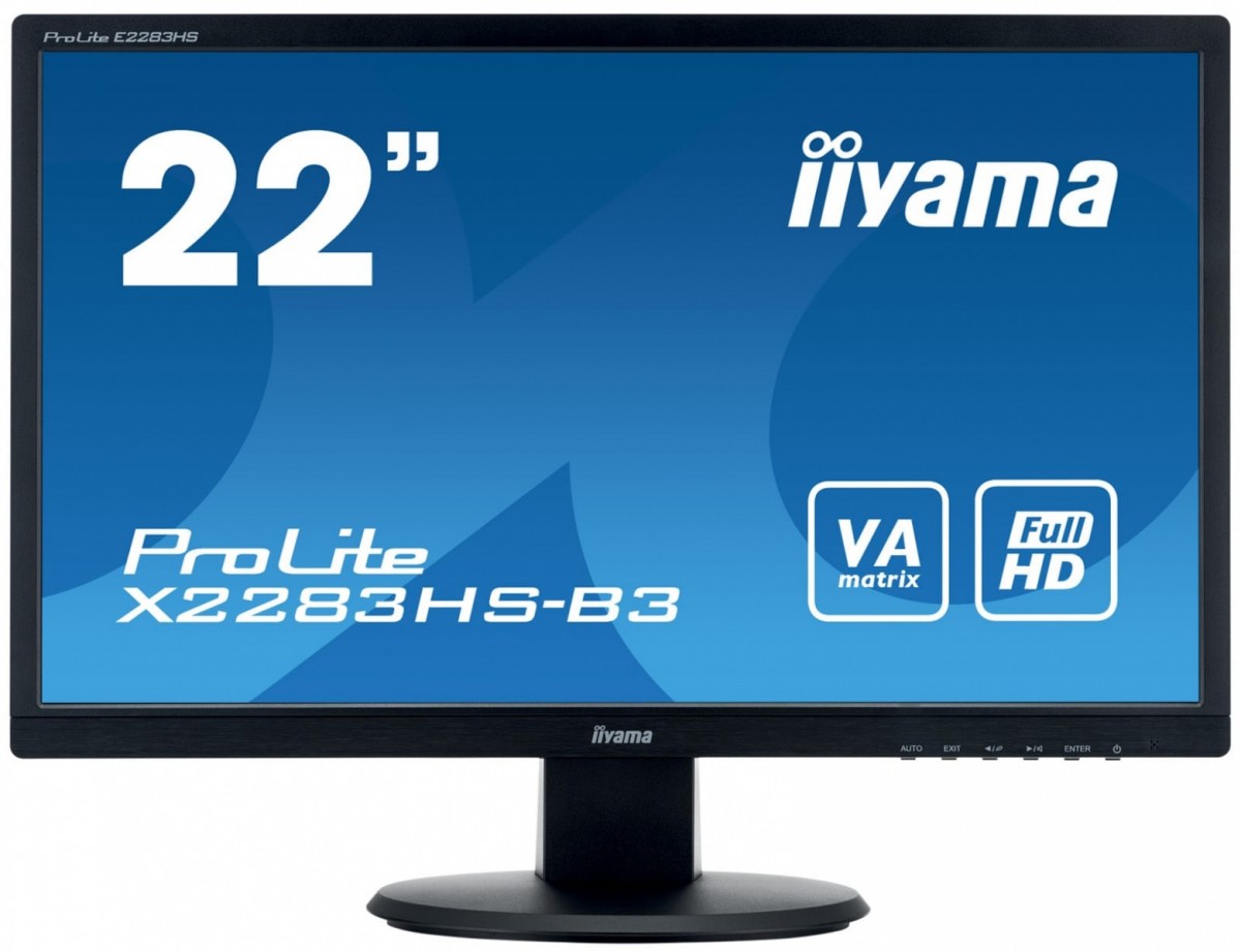 Monitor 22 ProLite X2283HS-B3 VA,HDMI,DP,2x1W,SLUCHAWKOWE WEJ.