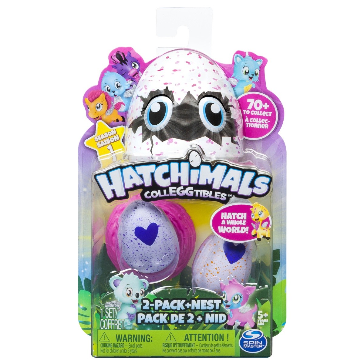 HATCHIMALS 2-pak Dwa jajka z gniazdem, asortyment