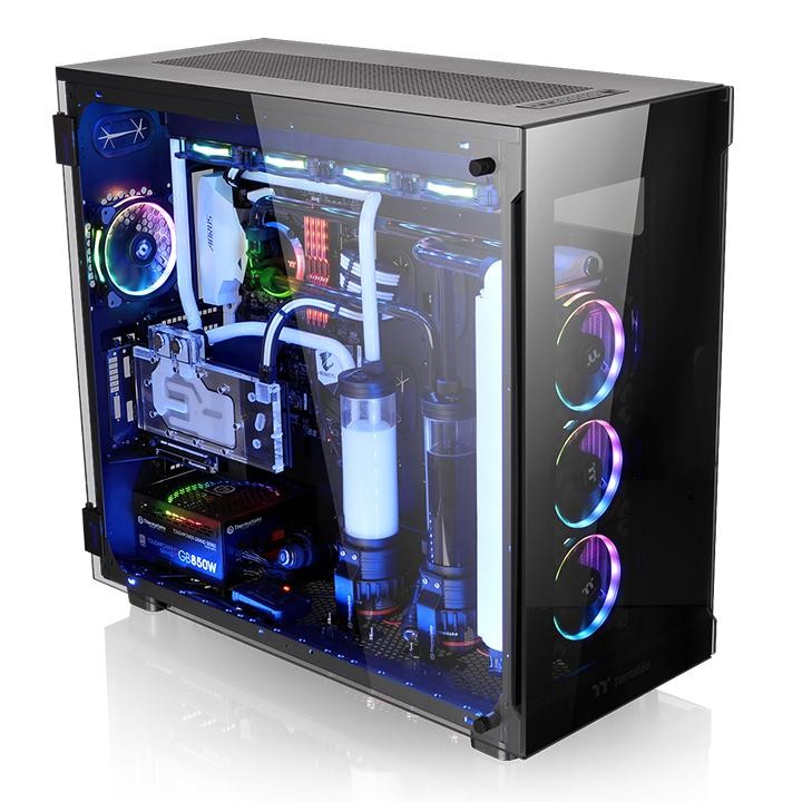 View 91 RGB Riing Tempered Glass XL-ATX Super Tower - Black 