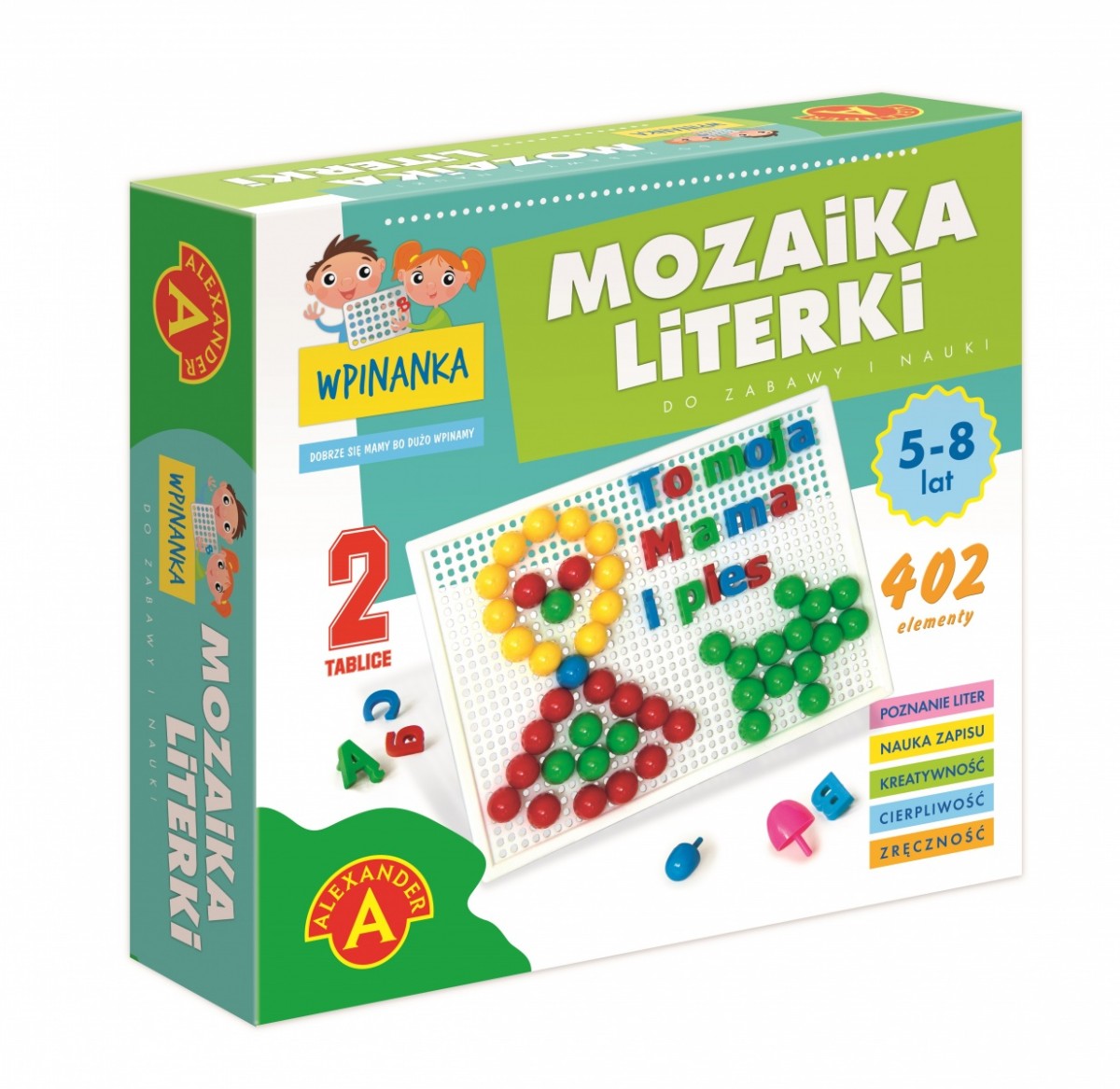 Wpinanka - mozaika Literki