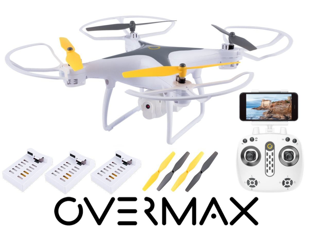 DRON X-BEE 3.3 WIFI OVERMAX, KAMERA FPV LED 3 BATERIE 