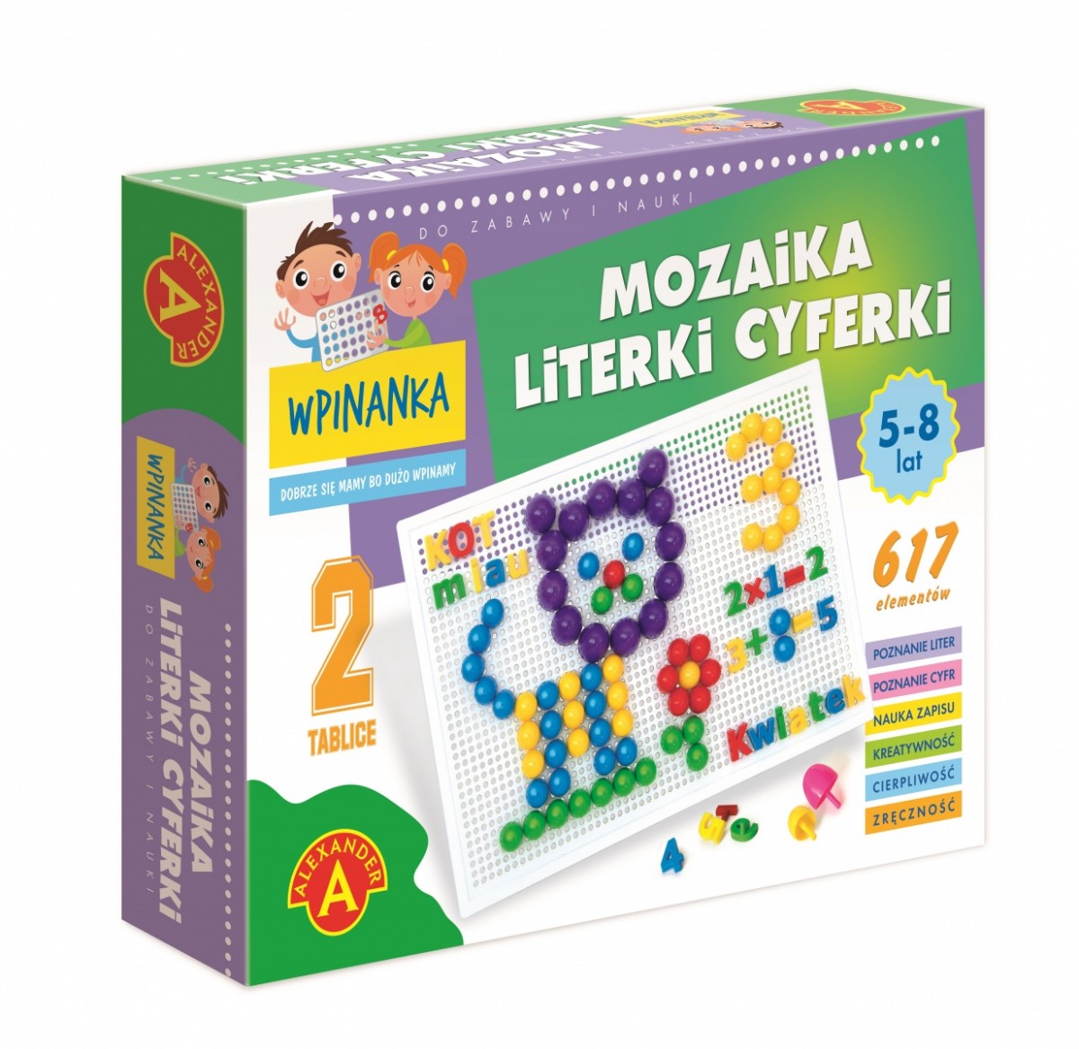 Wpinanka Mozaika Literki i cyferki