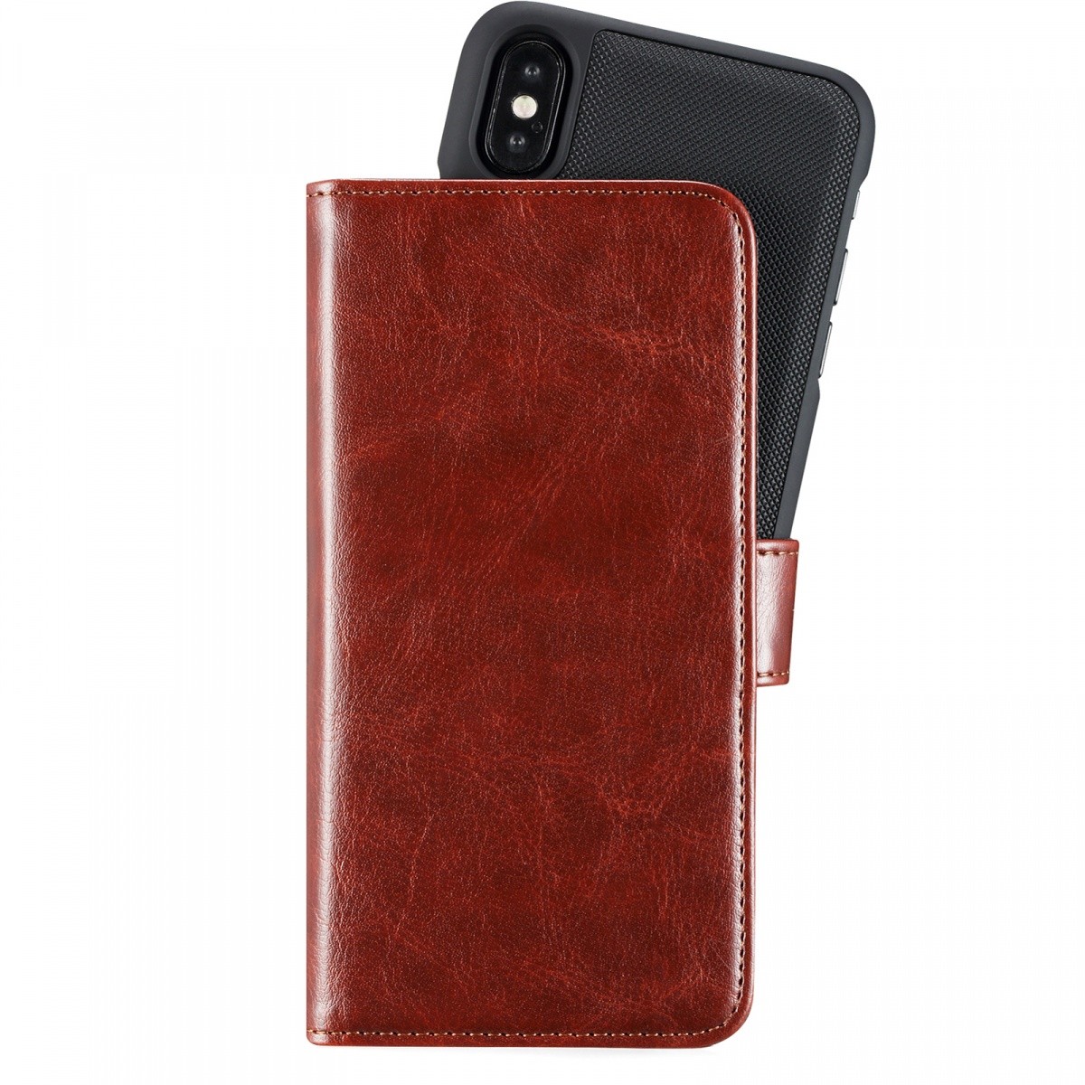 Walletcase magnetic iPhone X brązowy 