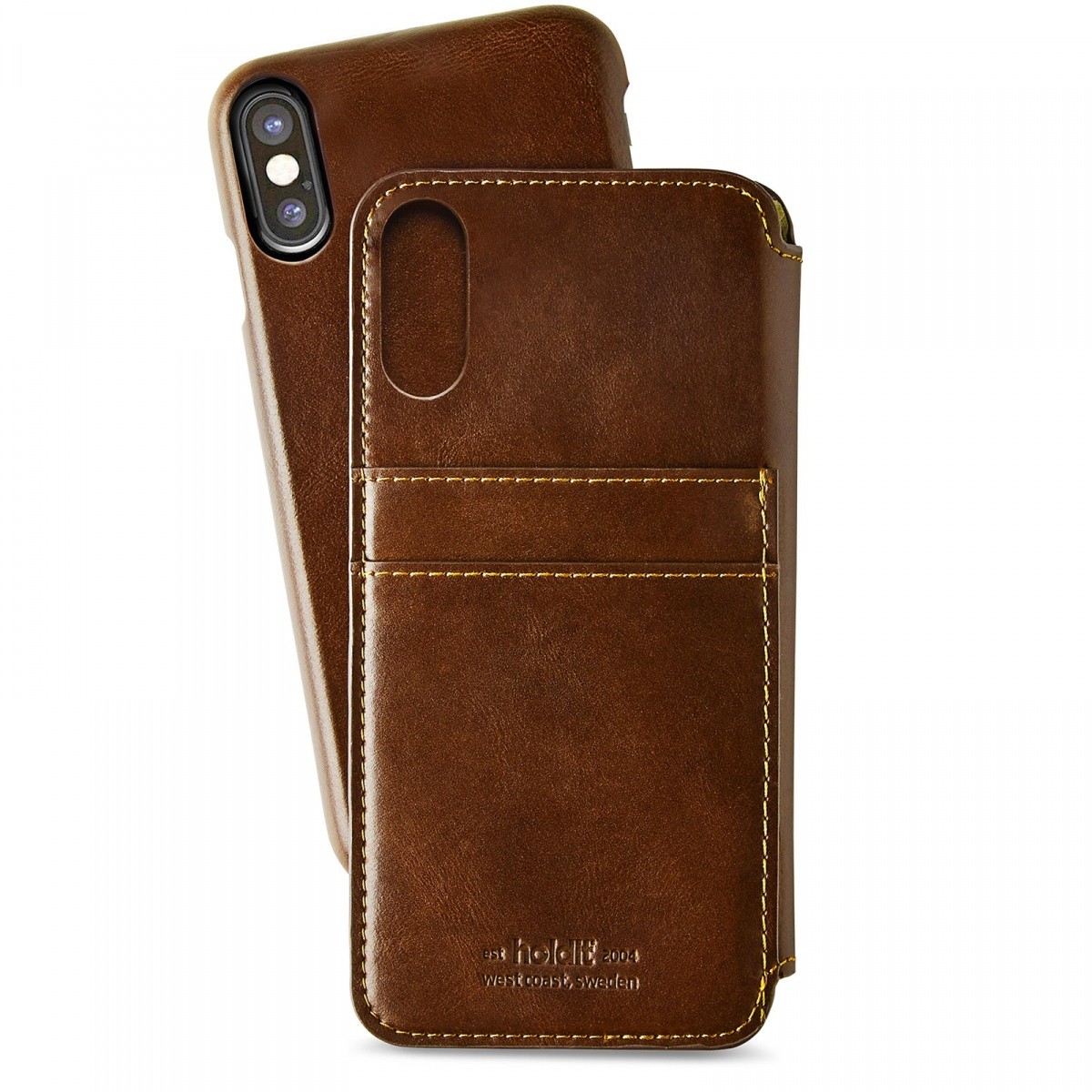 Style Berlin Slim Flip walletcase iPhone X brązowy 